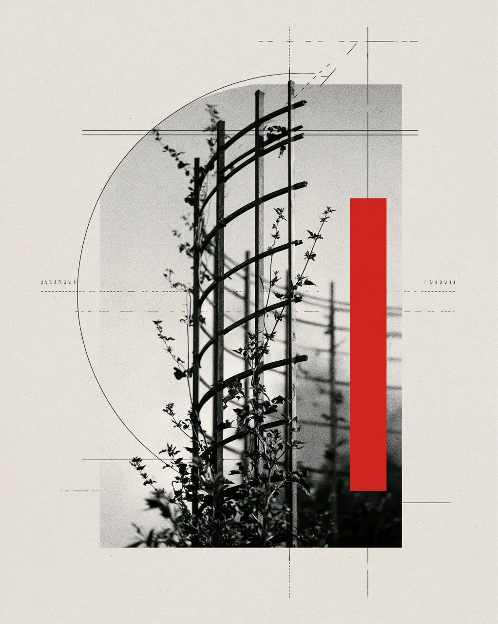 Trellis, the built framework growth climbs